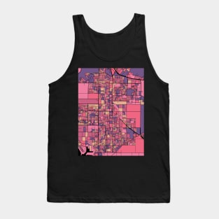 Oxnard Map Pattern in Purple & Pink Tank Top